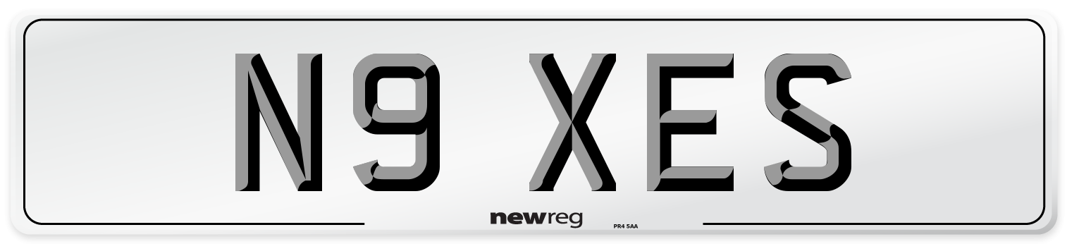 N9 XES Number Plate from New Reg